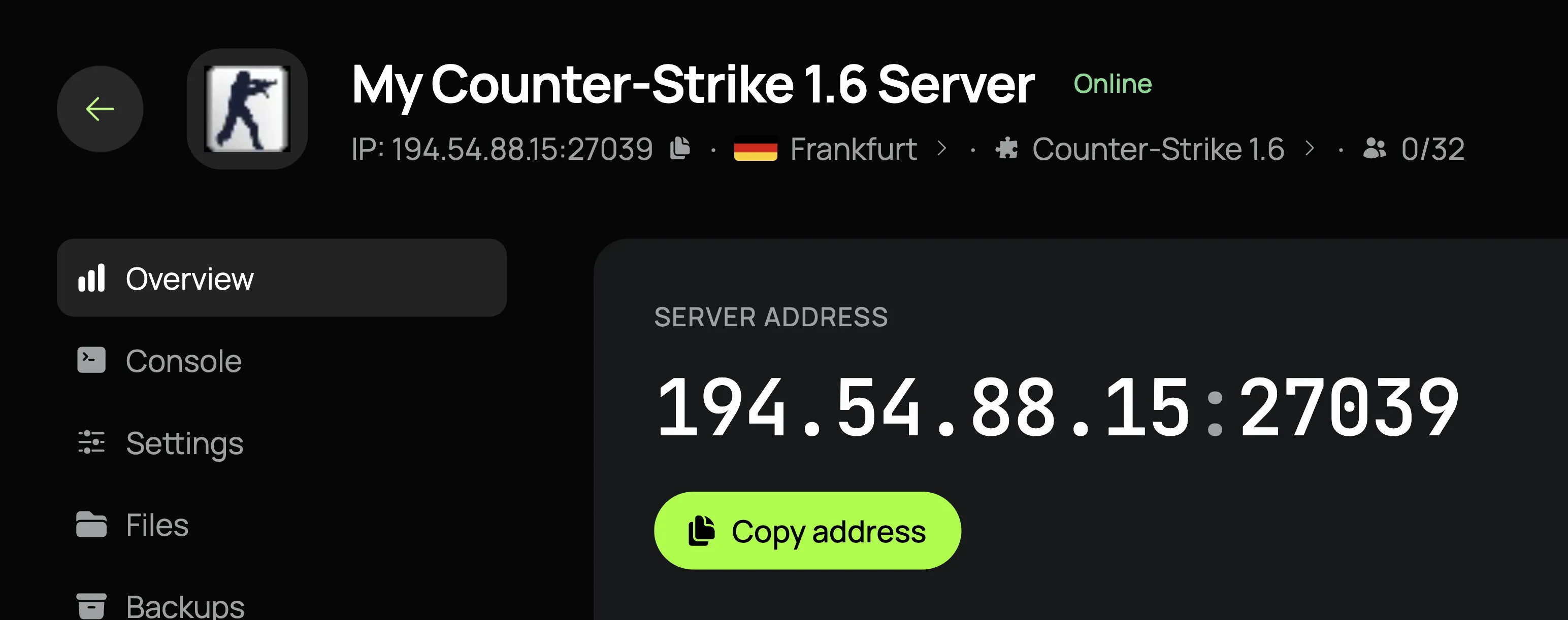 Game Host Bros IP Address