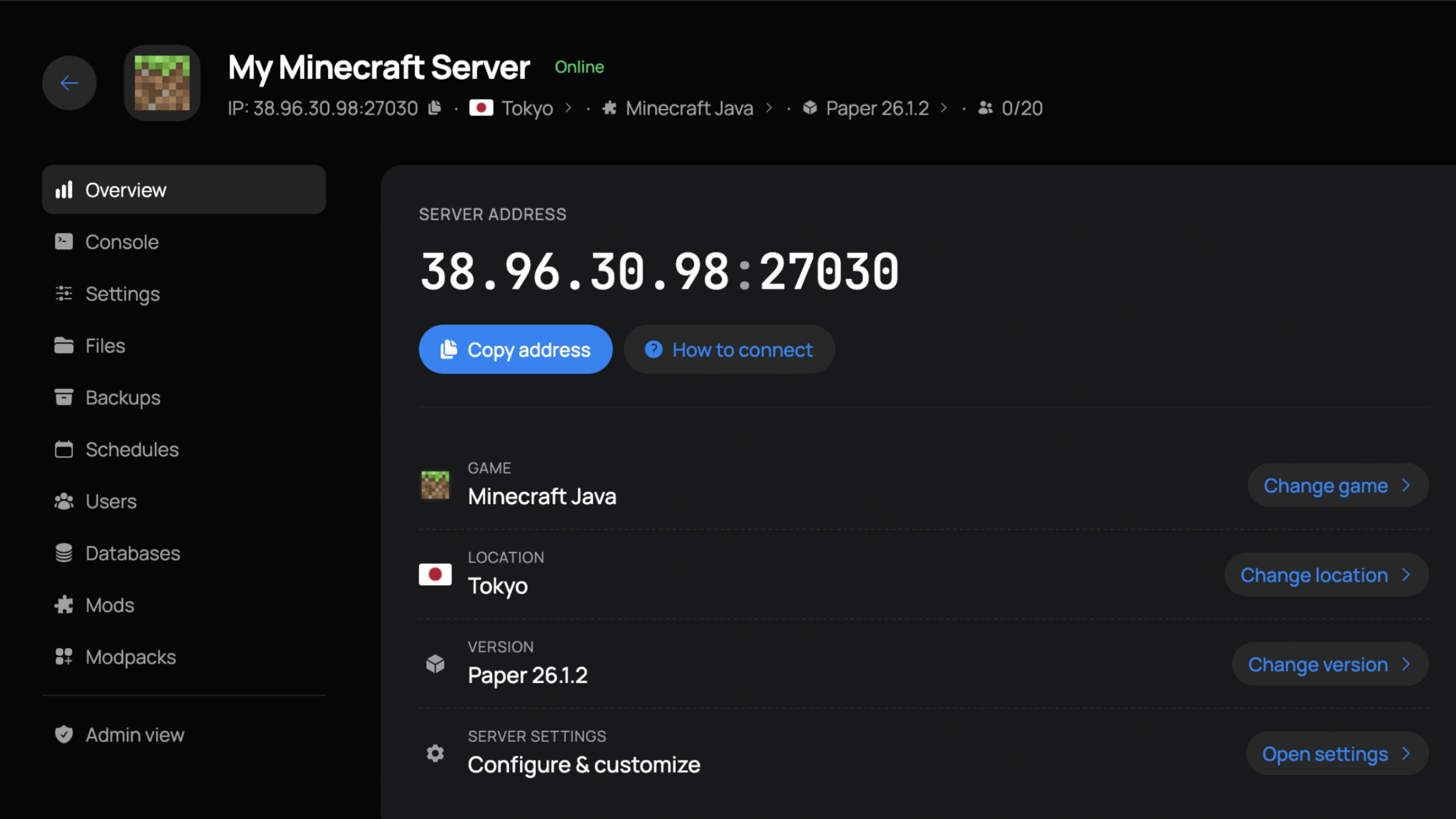 Server Control