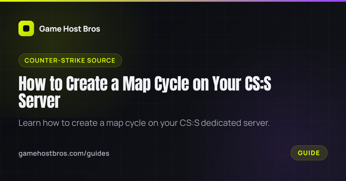 How to Create a Map Cycle on Your CS:S Server | Game Host Bros Guides