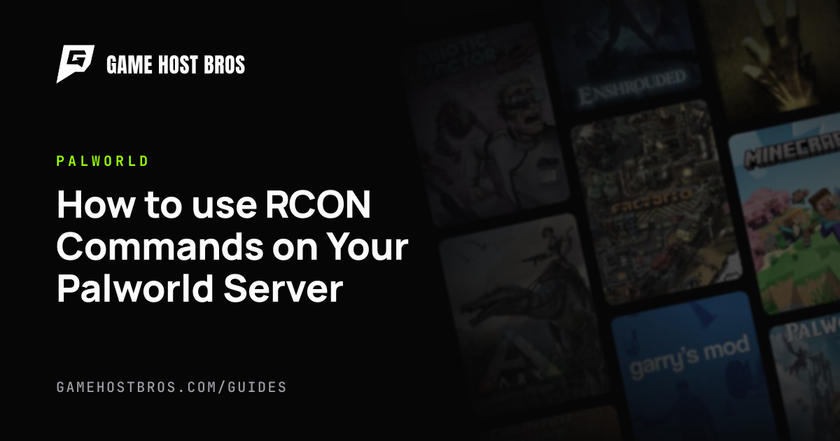 Arkon Rcon How to use RCON Commands on Your Palworld Server | Game Host Bros Guides